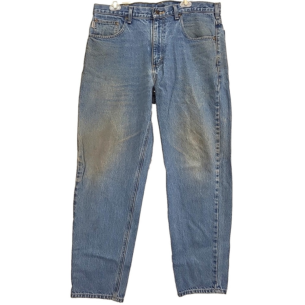 Carhartt Jeans 38x32 Workwear Relaxed Fit High Rise‎ Med Wash Bootcut